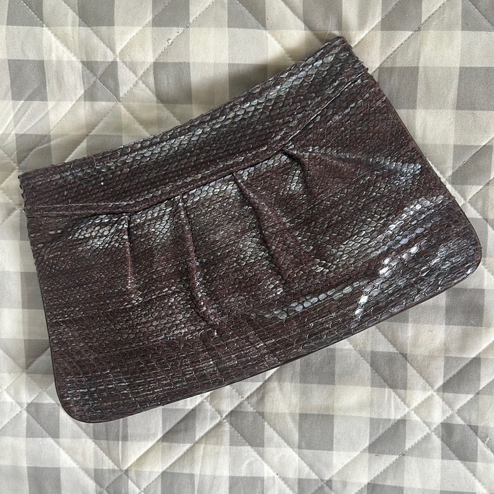 Vintage Snakeskin Clutch